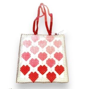 Isaac Mizrahi Beaded Heart Tote 💕 NWT Statement Bag Pop Art novelty couture